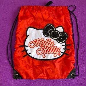 RED HELLO KITTY DRAWSTRING BAG ❤️